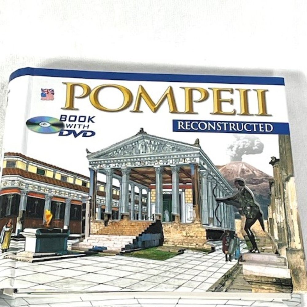 Book and DVD of Pompeii as it was, and as it looks now.